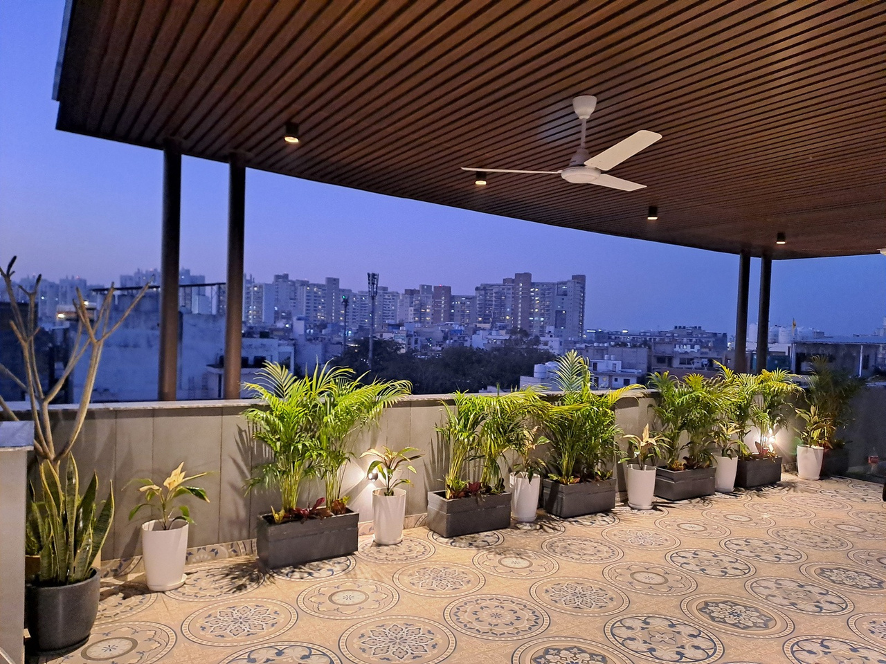 Rooftop Pergola & Mosaic Terrace